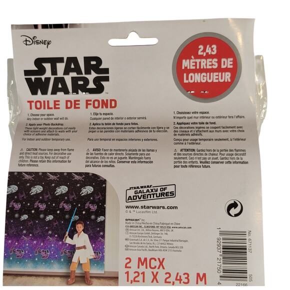 Star Wars Galaxy of Adventures 8ft Photo Backdrop Party Wall Decor Scene Setter - Picture 6 of 9